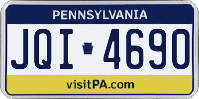 PA license plate JQI4690