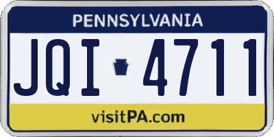 PA license plate JQI4711