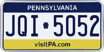 PA license plate JQI5052