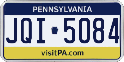 PA license plate JQI5084