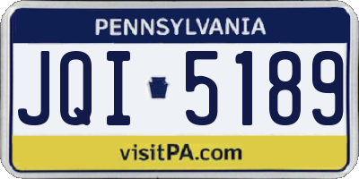 PA license plate JQI5189