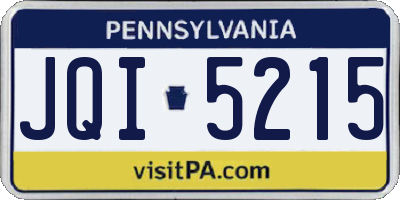 PA license plate JQI5215