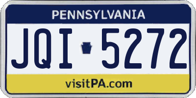 PA license plate JQI5272