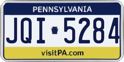 PA license plate JQI5284