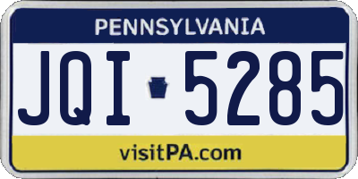 PA license plate JQI5285