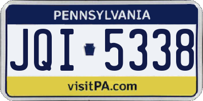 PA license plate JQI5338
