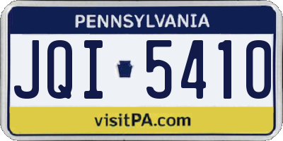 PA license plate JQI5410
