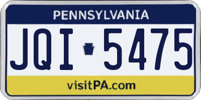 PA license plate JQI5475