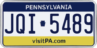 PA license plate JQI5489