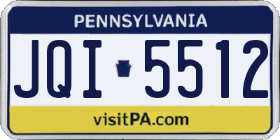PA license plate JQI5512