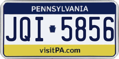 PA license plate JQI5856