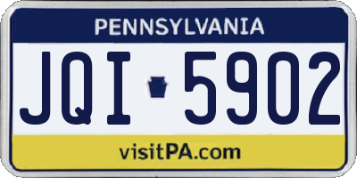 PA license plate JQI5902