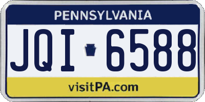 PA license plate JQI6588