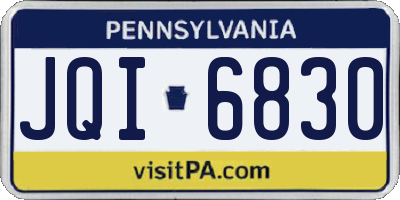 PA license plate JQI6830