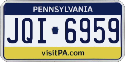PA license plate JQI6959