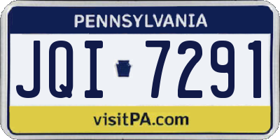 PA license plate JQI7291