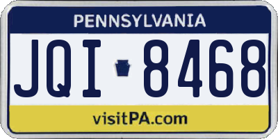 PA license plate JQI8468