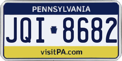 PA license plate JQI8682