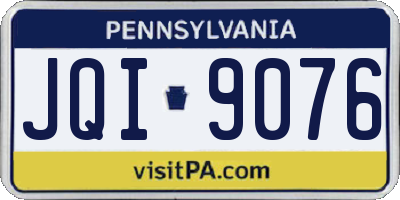 PA license plate JQI9076