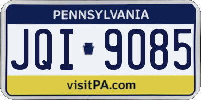 PA license plate JQI9085