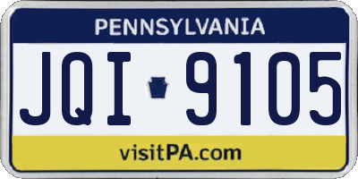 PA license plate JQI9105