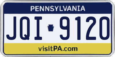 PA license plate JQI9120