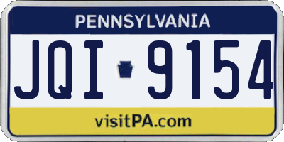 PA license plate JQI9154