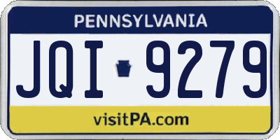 PA license plate JQI9279