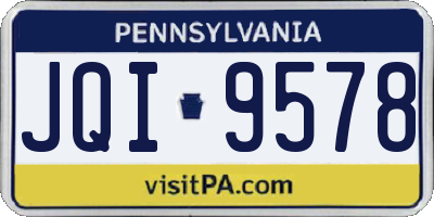 PA license plate JQI9578