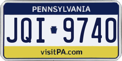 PA license plate JQI9740