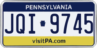 PA license plate JQI9745