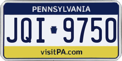 PA license plate JQI9750