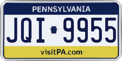 PA license plate JQI9955
