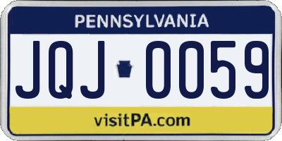 PA license plate JQJ0059