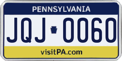 PA license plate JQJ0060
