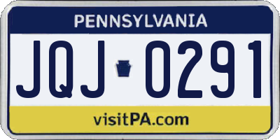 PA license plate JQJ0291