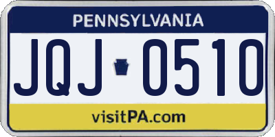 PA license plate JQJ0510