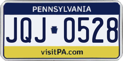 PA license plate JQJ0528