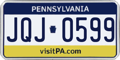 PA license plate JQJ0599
