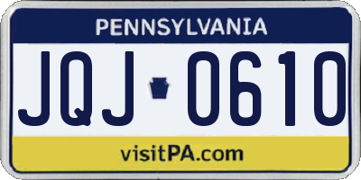 PA license plate JQJ0610