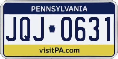 PA license plate JQJ0631