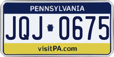 PA license plate JQJ0675