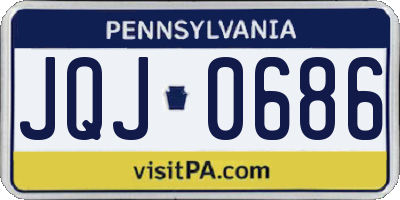 PA license plate JQJ0686