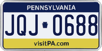 PA license plate JQJ0688