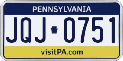 PA license plate JQJ0751