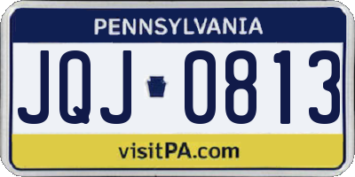 PA license plate JQJ0813