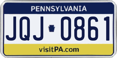 PA license plate JQJ0861