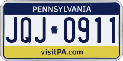 PA license plate JQJ0911
