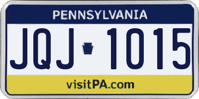 PA license plate JQJ1015
