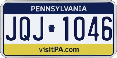 PA license plate JQJ1046